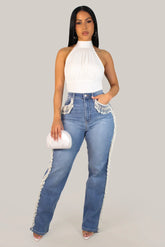 Chain Of Pearls Jeans