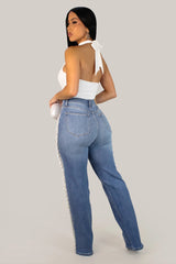 Chain Of Pearls Jeans